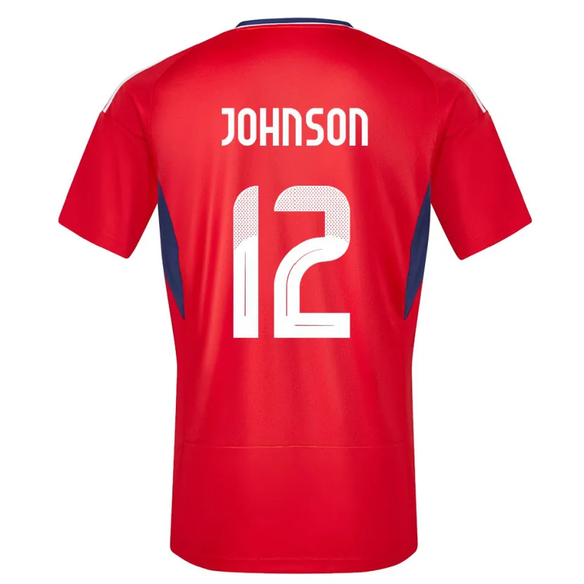Danxen Kinderen Costa Rica Shawn Johnson #12 Rood Thuisshirt Thuistenue 24-26 T-Shirt