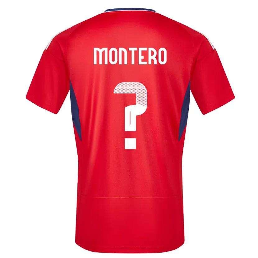 Danxen Kinderen Costa Rica Claudio Montero #0 Rood Thuisshirt Thuistenue 24-26 T-Shirt
