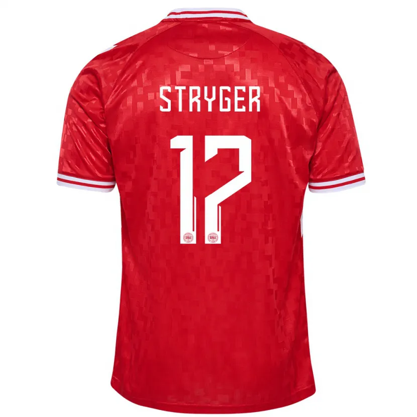 Danxen Kinderen Denemarken Jens Stryger Larsen #17 Rood Thuisshirt Thuistenue 24-26 T-Shirt