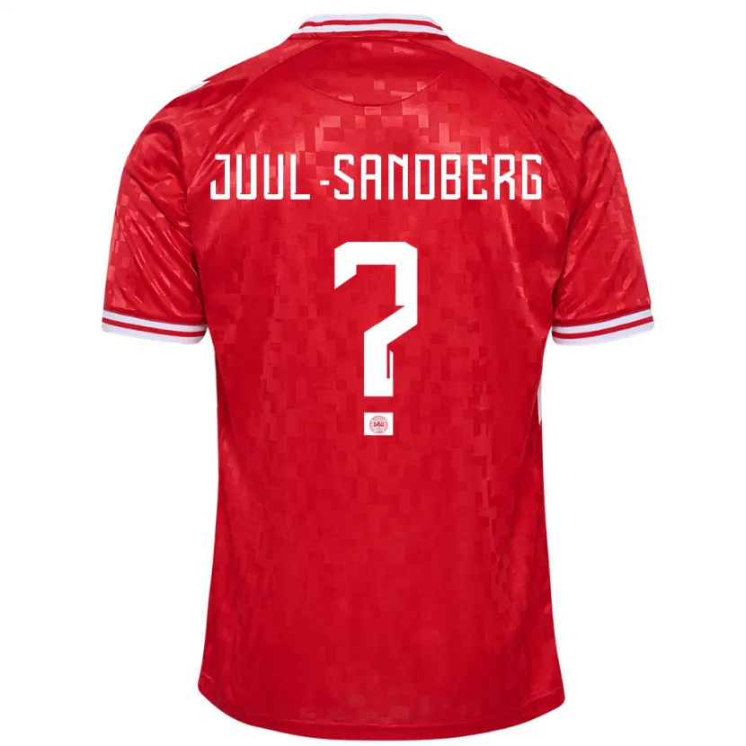 Danxen Kinderen Denemarken Nikolaj Juul-Sandberg #0 Rood Thuisshirt Thuistenue 24-26 T-Shirt