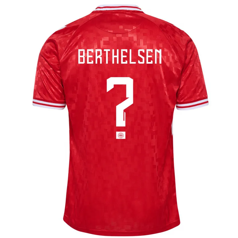 Danxen Kinderen Denemarken Villum Berthelsen #0 Rood Thuisshirt Thuistenue 24-26 T-Shirt