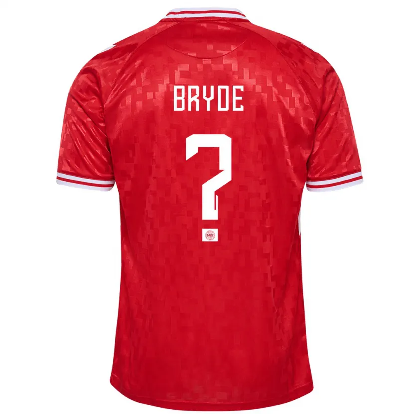 Danxen Kinderen Denemarken Lucas Bryde #0 Rood Thuisshirt Thuistenue 24-26 T-Shirt