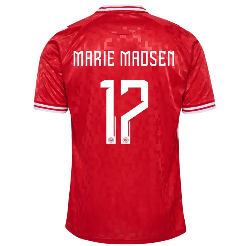 Danxen Kinderen Denemarken Rikke Marie Madsen #17 Rood Thuisshirt Thuistenue 24-26 T-Shirt