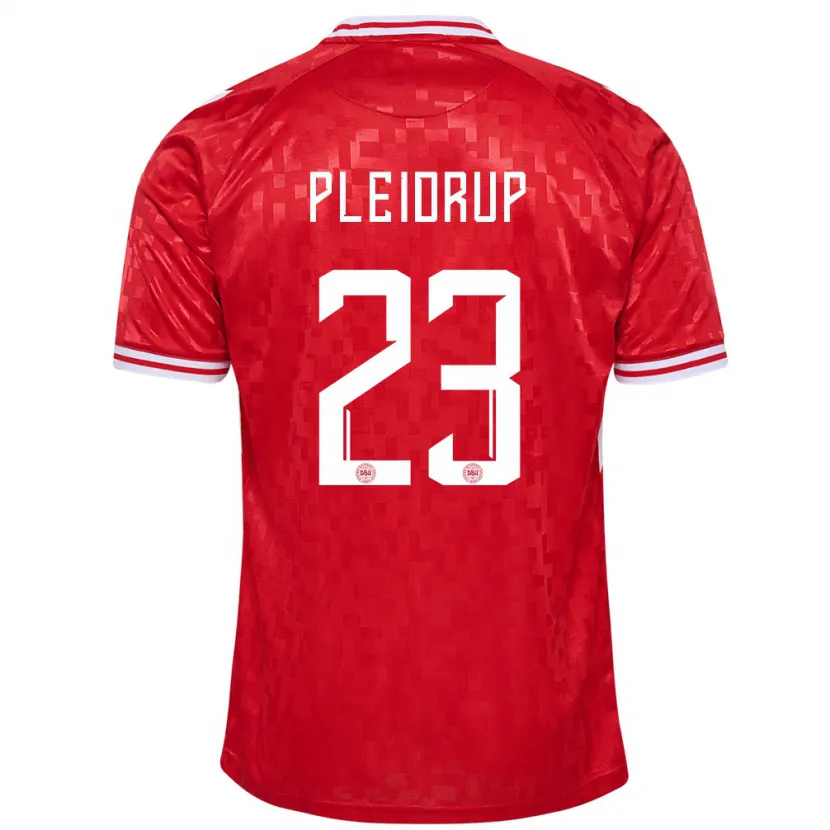 Danxen Kinderen Denemarken Caroline Pleidrup #23 Rood Thuisshirt Thuistenue 24-26 T-Shirt