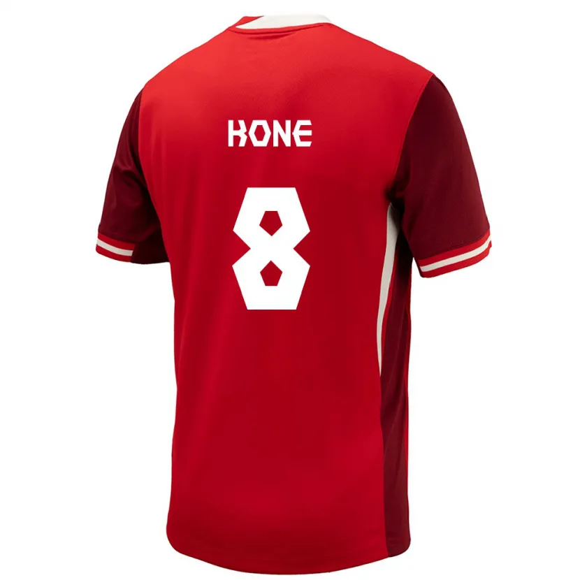 Danxen Kinderen Canada Ismaël Koné #8 Rood Thuisshirt Thuistenue 24-26 T-Shirt