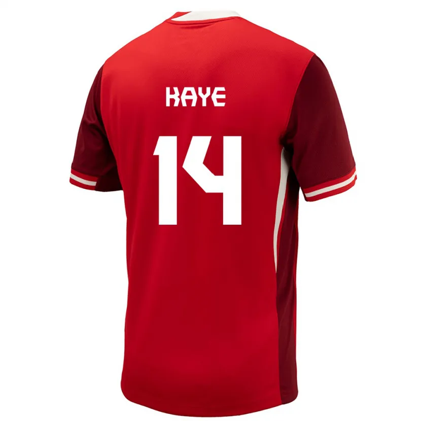 Danxen Kinderen Canada Mark-Anthony Kaye #14 Rood Thuisshirt Thuistenue 24-26 T-Shirt