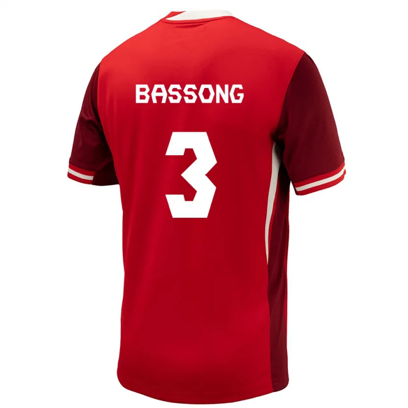 Danxen Kinderen Canada Zorhan Bassong #3 Rood Thuisshirt Thuistenue 24-26 T-Shirt