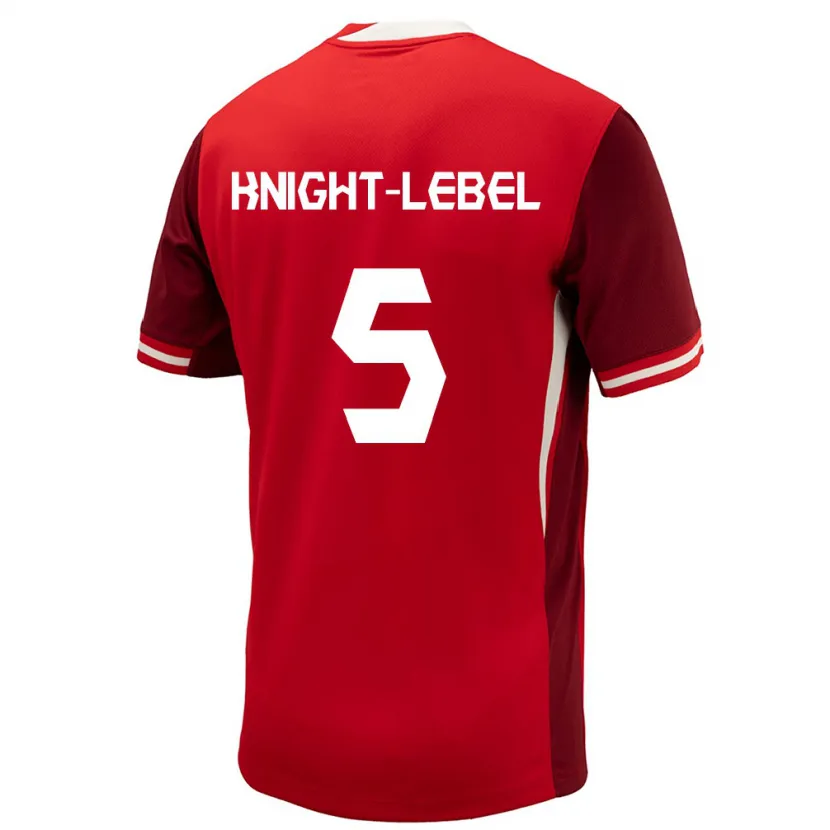 Danxen Kinderen Canada Jamie Knight-Lebel #5 Rood Thuisshirt Thuistenue 24-26 T-Shirt