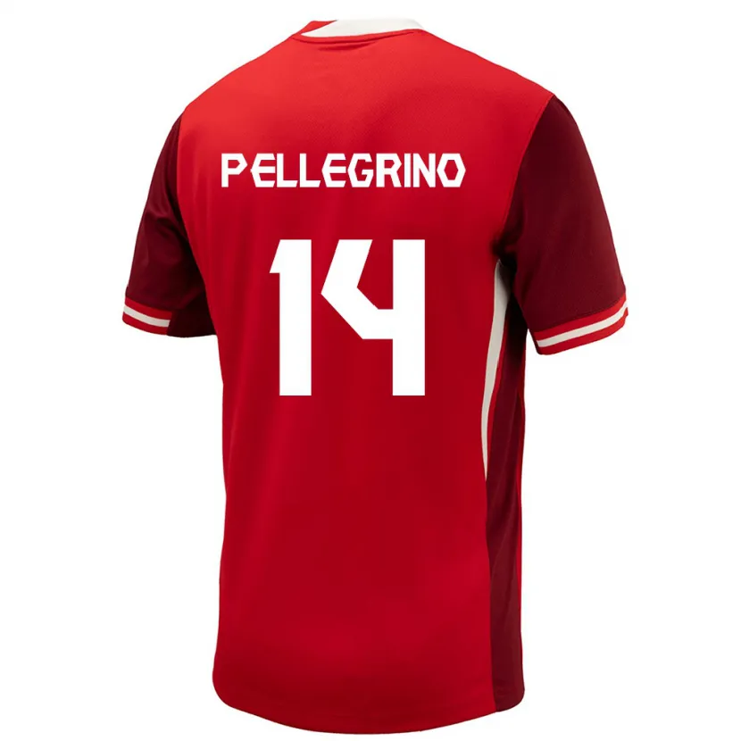 Danxen Kinderen Canada Gabriel Pellegrino #14 Rood Thuisshirt Thuistenue 24-26 T-Shirt