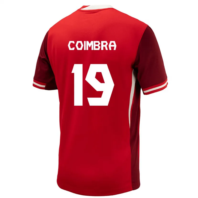 Danxen Kinderen Canada Tiago Coimbra #19 Rood Thuisshirt Thuistenue 24-26 T-Shirt