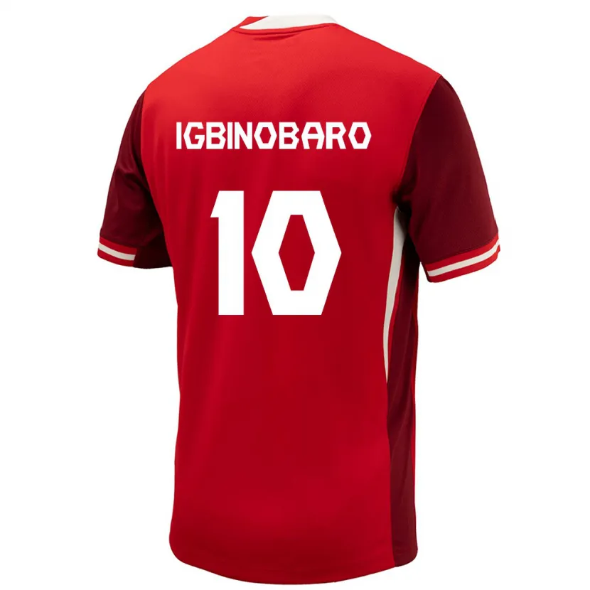 Danxen Kinderen Canada Philip Igbinobaro #10 Rood Thuisshirt Thuistenue 24-26 T-Shirt