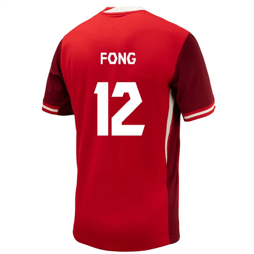 Danxen Kinderen Canada Aidan Fong #12 Rood Thuisshirt Thuistenue 24-26 T-Shirt