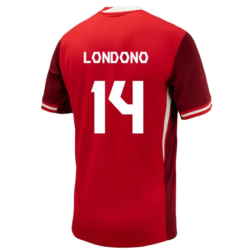 Danxen Kinderen Canada Tyler Londono #14 Rood Thuisshirt Thuistenue 24-26 T-Shirt