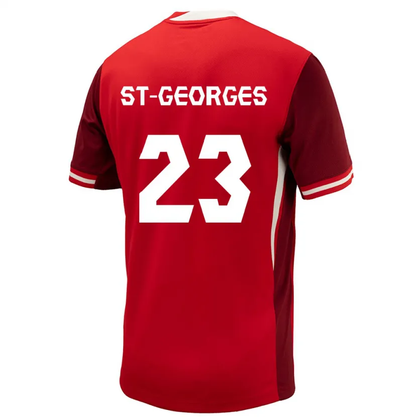 Danxen Kinderen Canada Bianca St-Georges #23 Rood Thuisshirt Thuistenue 24-26 T-Shirt