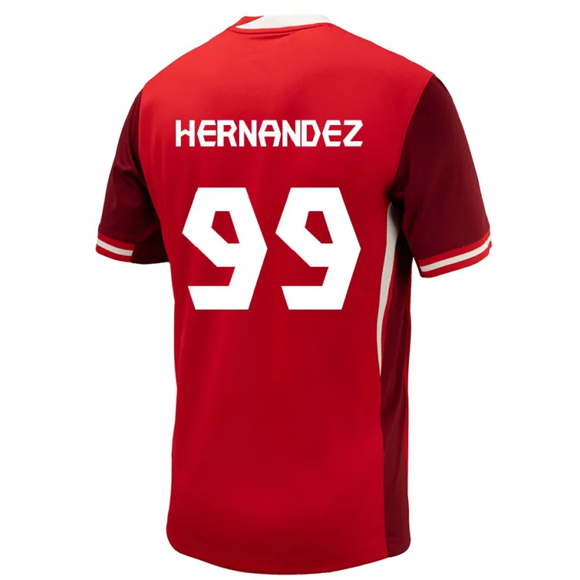 Danxen Kinderen Canada Jeneva Hernandez Gray #99 Rood Thuisshirt Thuistenue 24-26 T-Shirt