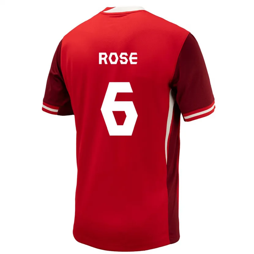Danxen Kinderen Canada Deanne Rose #6 Rood Thuisshirt Thuistenue 24-26 T-Shirt