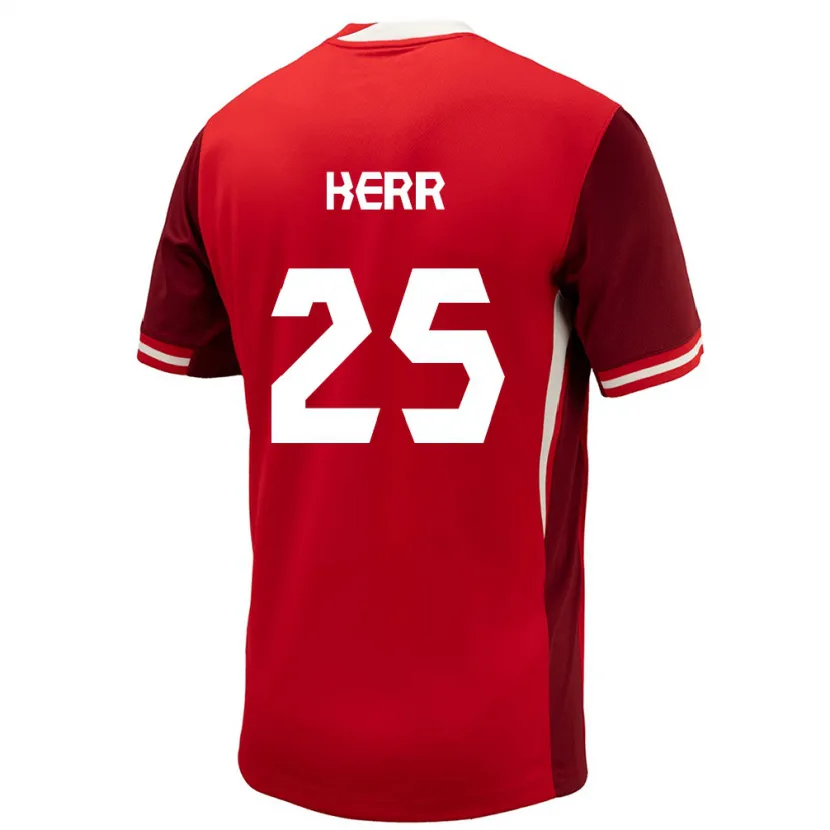 Danxen Kinderen Canada Devon Kerr #25 Rood Thuisshirt Thuistenue 24-26 T-Shirt