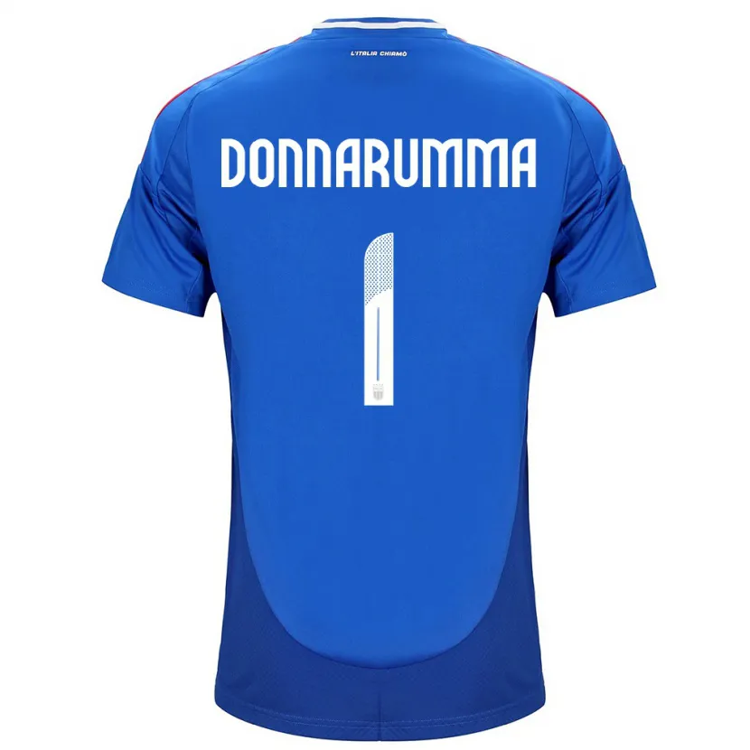 Danxen Kinderen Italië Gianluigi Donnarumma #1 Blauw Thuisshirt Thuistenue 24-26 T-Shirt