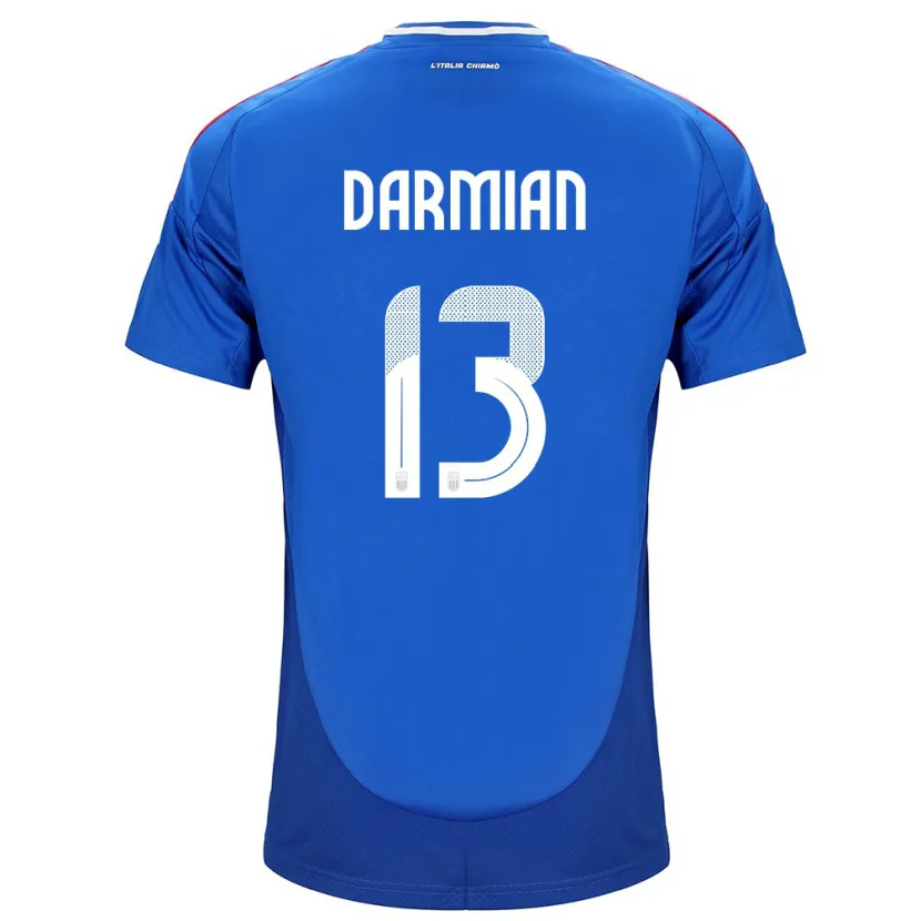 Danxen Kinderen Italië Matteo Darmian #13 Blauw Thuisshirt Thuistenue 24-26 T-Shirt
