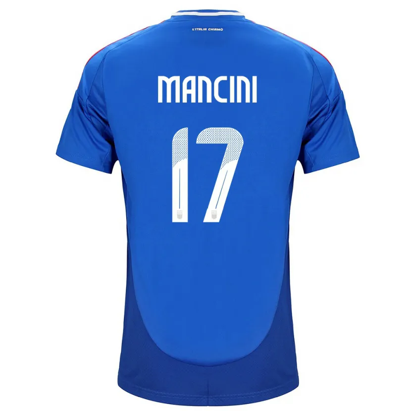 Danxen Kinderen Italië Gianluca Mancini #17 Blauw Thuisshirt Thuistenue 24-26 T-Shirt