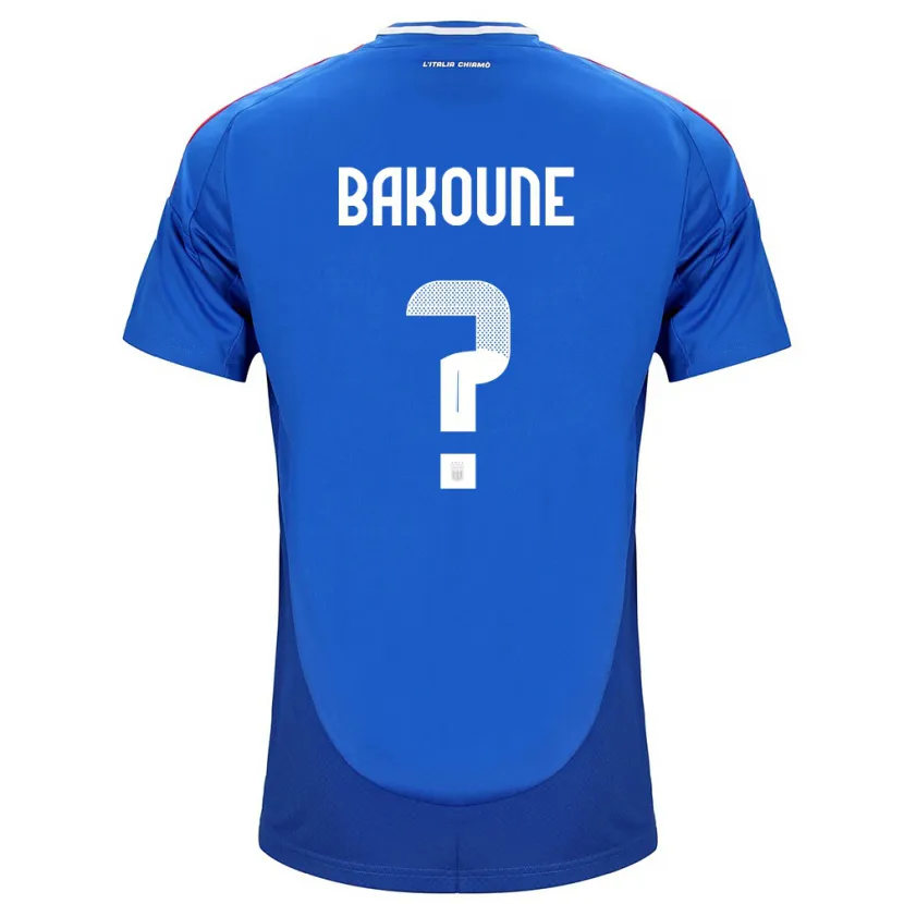 Danxen Kinderen Italië Adam Bakoune #0 Blauw Thuisshirt Thuistenue 24-26 T-Shirt