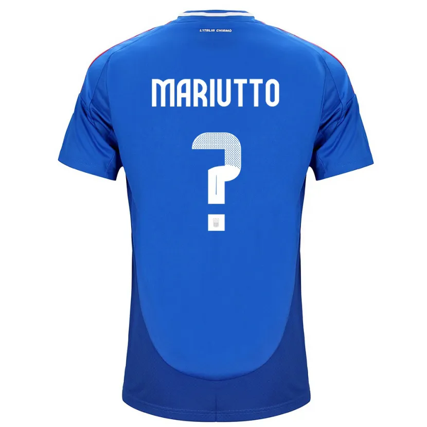Danxen Kinderen Italië Francesco Mariutto #0 Blauw Thuisshirt Thuistenue 24-26 T-Shirt