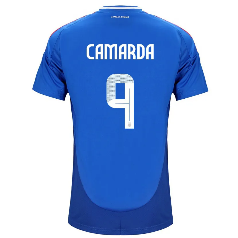 Danxen Kinderen Italië Francesco Camarda #9 Blauw Thuisshirt Thuistenue 24-26 T-Shirt