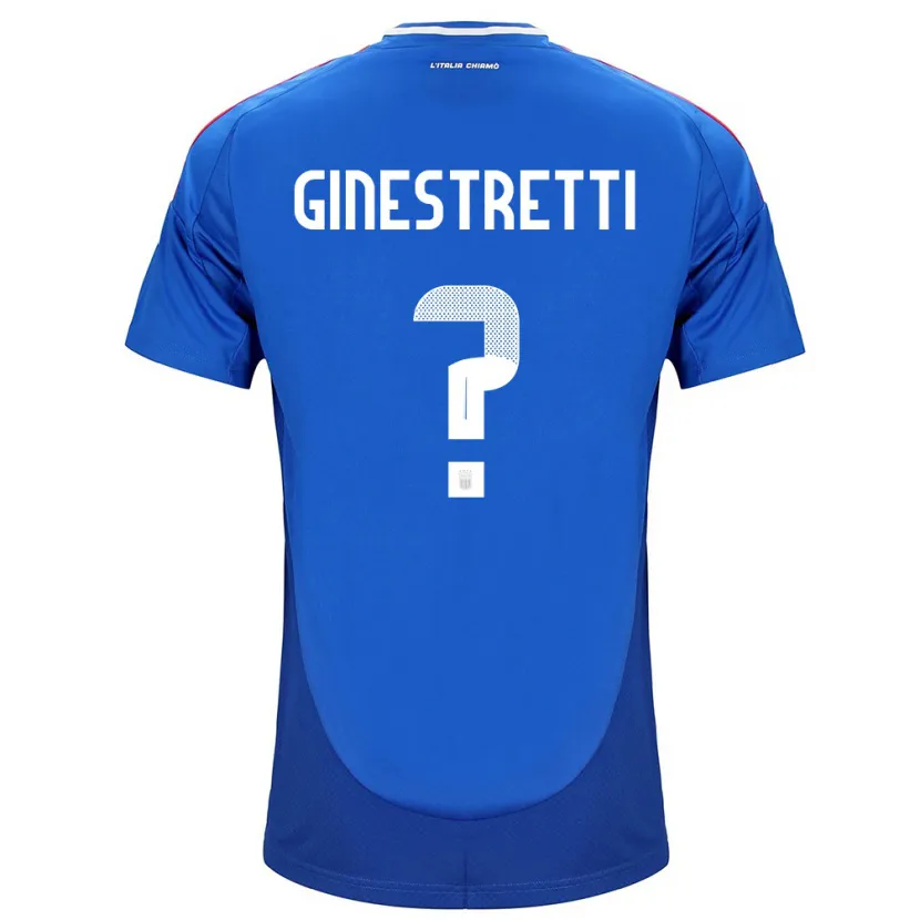 Danxen Kinderen Italië Davide Ginestretti #0 Blauw Thuisshirt Thuistenue 24-26 T-Shirt