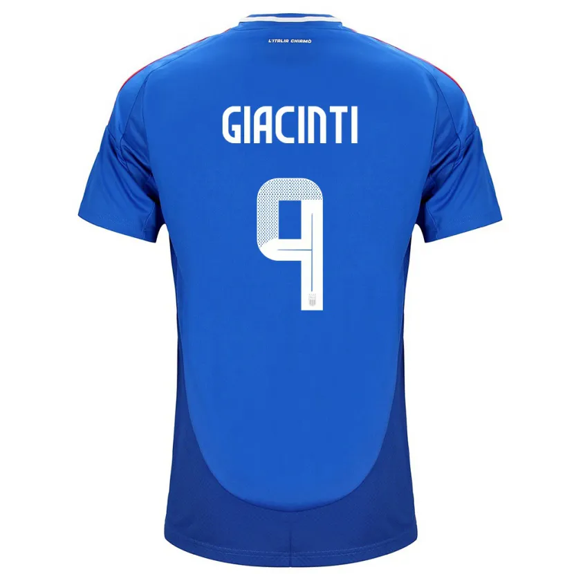 Danxen Kinderen Italië Valentina Giacinti #9 Blauw Thuisshirt Thuistenue 24-26 T-Shirt