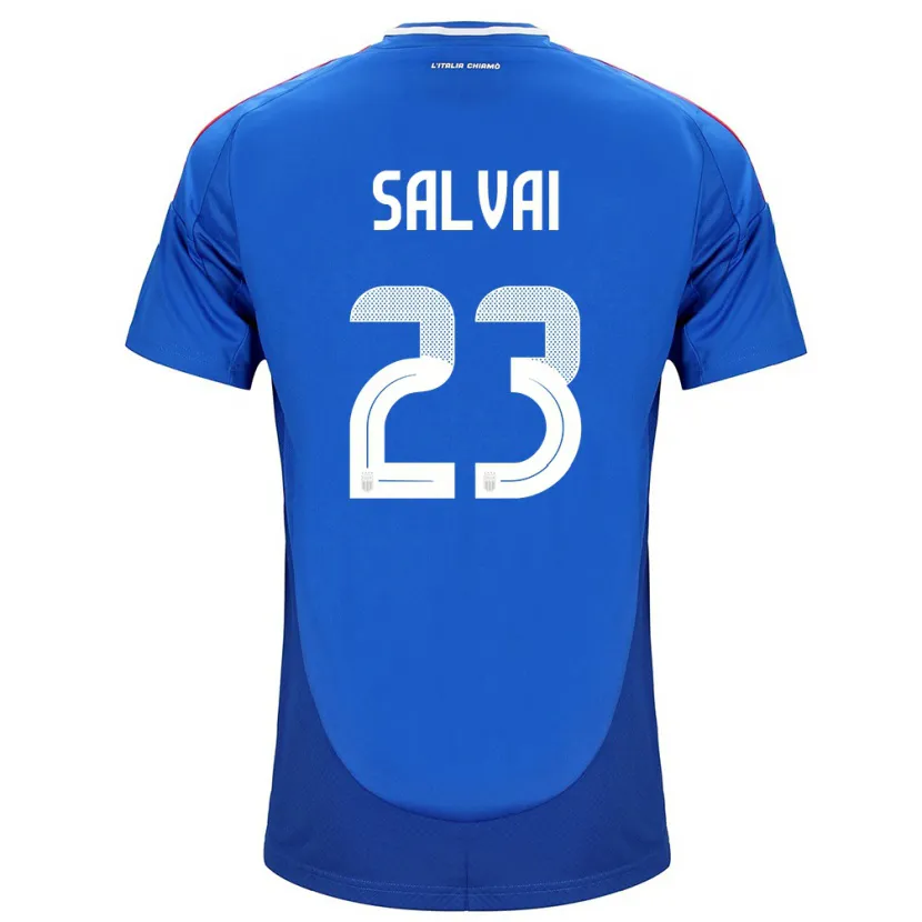 Danxen Kinderen Italië Cecilia Salvai #23 Blauw Thuisshirt Thuistenue 24-26 T-Shirt