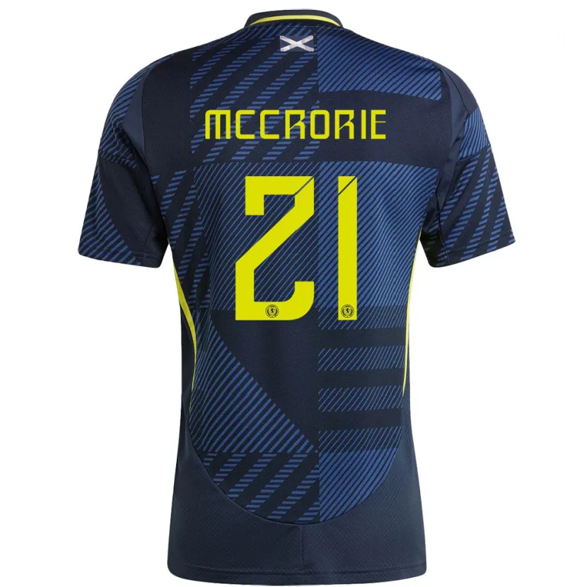 Danxen Kinderen Schotland Robby Mccrorie #21 Donkerblauw Thuisshirt Thuistenue 24-26 T-Shirt