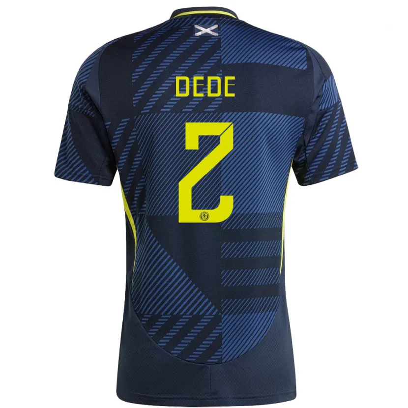 Danxen Kinderen Schotland Josh Dede #2 Donkerblauw Thuisshirt Thuistenue 24-26 T-Shirt