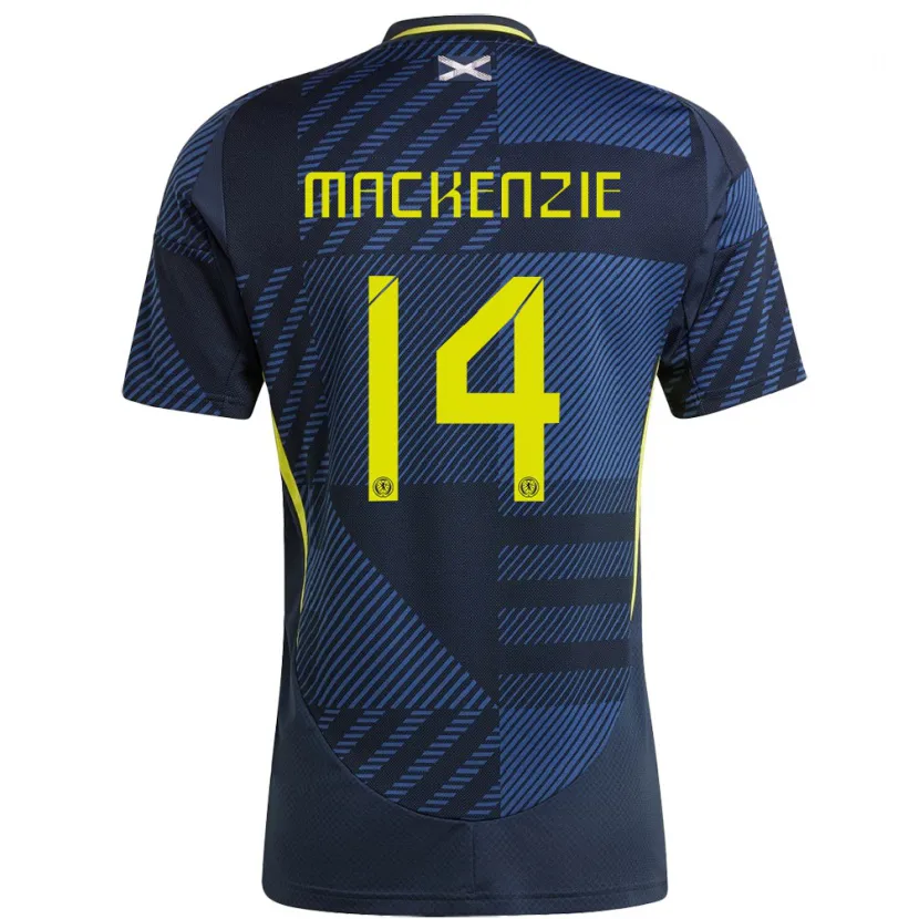 Danxen Kinderen Schotland Magnus Mackenzie #14 Donkerblauw Thuisshirt Thuistenue 24-26 T-Shirt