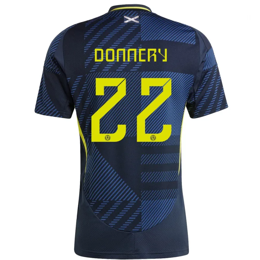 Danxen Kinderen Schotland Julian Donnery #22 Donkerblauw Thuisshirt Thuistenue 24-26 T-Shirt