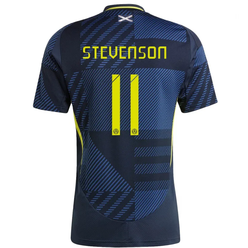 Danxen Kinderen Schotland Gus Stevenson #11 Donkerblauw Thuisshirt Thuistenue 24-26 T-Shirt