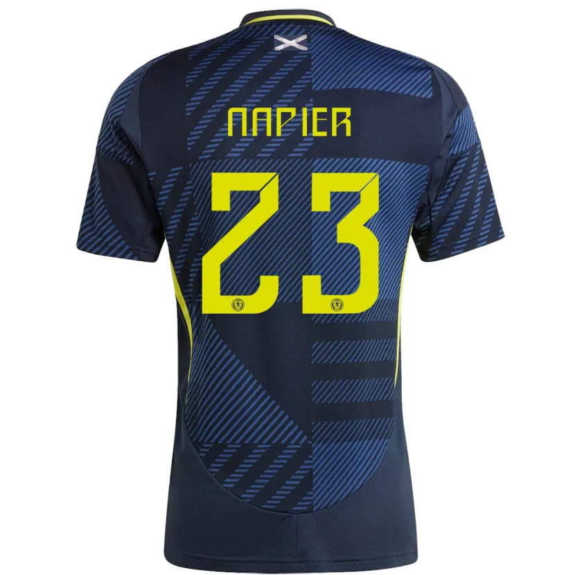 Danxen Kinderen Schotland Jamie-Lee Napier #23 Donkerblauw Thuisshirt Thuistenue 24-26 T-Shirt