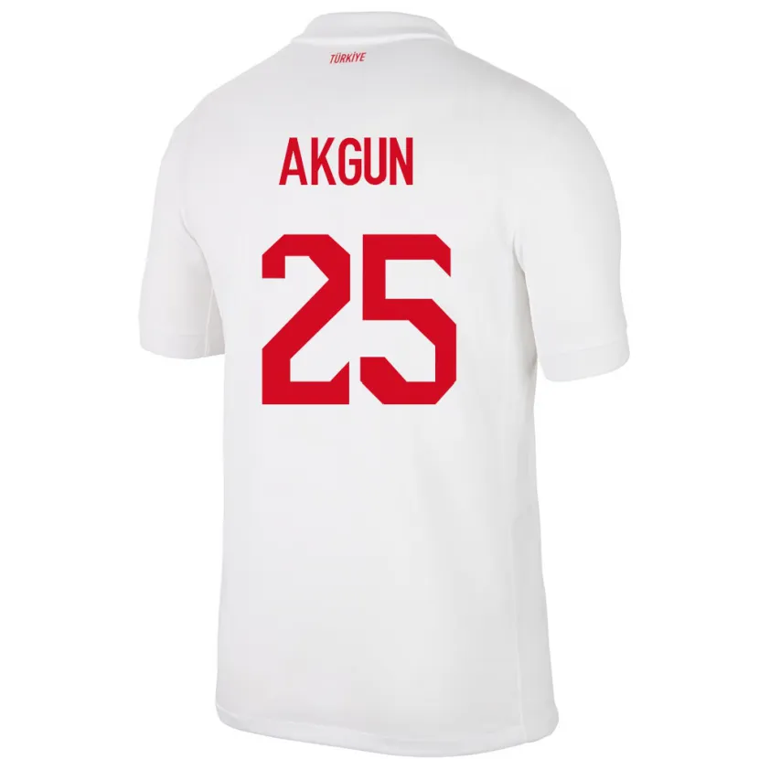 Danxen Kinderen Turkije Yunus Akgün #25 Wit Thuisshirt Thuistenue 24-26 T-Shirt