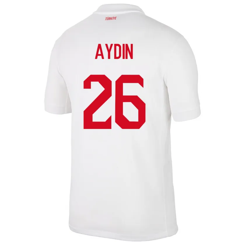 Danxen Kinderen Turkije Oğuz Aydın #26 Wit Thuisshirt Thuistenue 24-26 T-Shirt