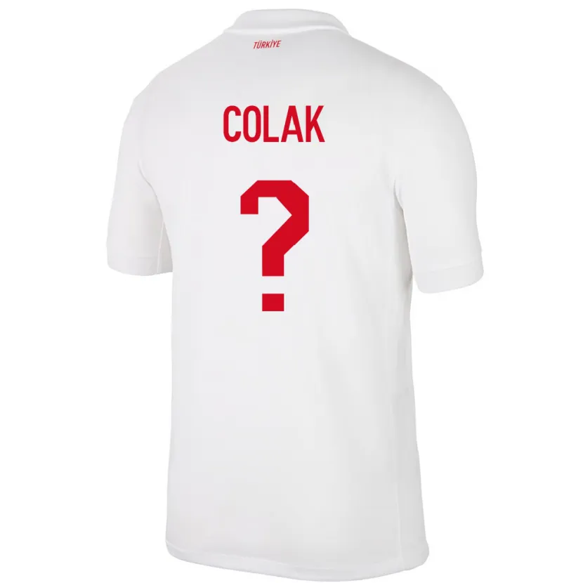 Danxen Kinderen Turkije Furkan Çolak #0 Wit Thuisshirt Thuistenue 24-26 T-Shirt