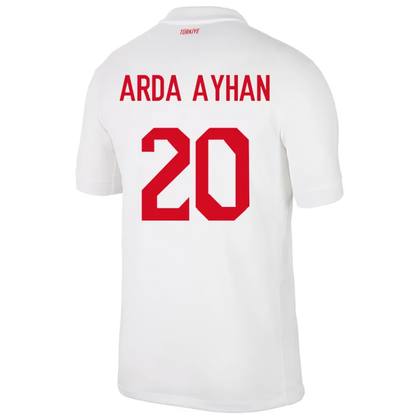 Danxen Kinderen Turkije Murat Arda Ayhan #20 Wit Thuisshirt Thuistenue 24-26 T-Shirt