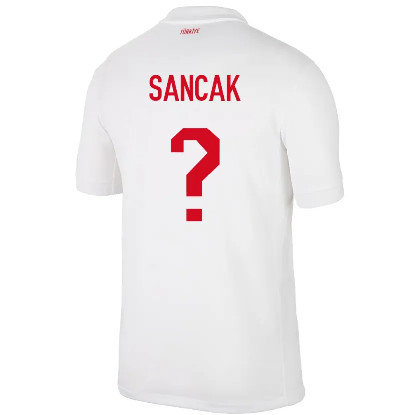 Danxen Kinderen Turkije Tolga Sancak #0 Wit Thuisshirt Thuistenue 24-26 T-Shirt