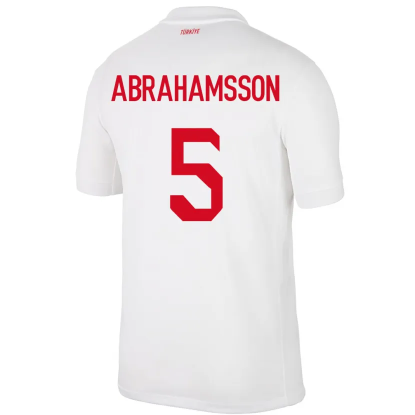 Danxen Kinderen Turkije Sejde Aylin Abrahamsson #5 Wit Thuisshirt Thuistenue 24-26 T-Shirt