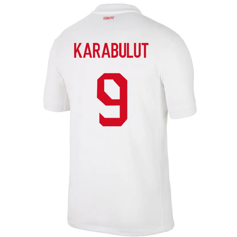 Danxen Kinderen Turkije Arzu Karabulut #9 Wit Thuisshirt Thuistenue 24-26 T-Shirt