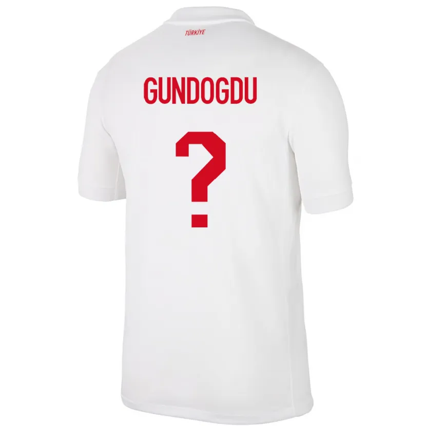 Danxen Kinderen Turkije Kevser Gündoğdu #0 Wit Thuisshirt Thuistenue 24-26 T-Shirt