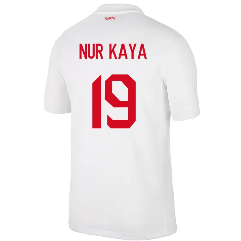 Danxen Kinderen Turkije Cansu Nur Kaya #19 Wit Thuisshirt Thuistenue 24-26 T-Shirt