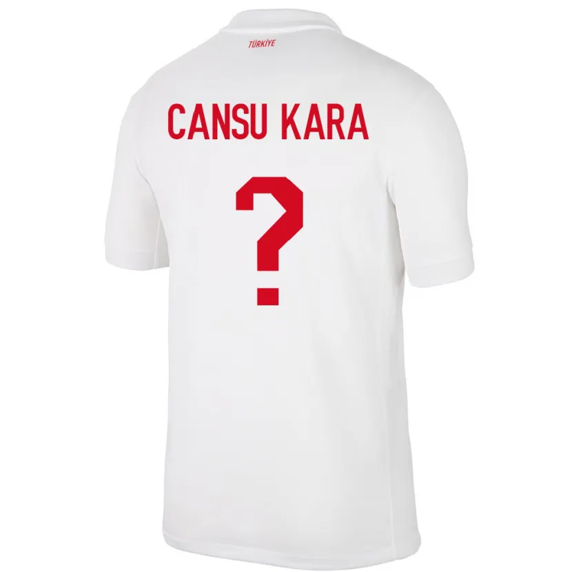 Danxen Kinderen Turkije İlayda Cansu Kara #0 Wit Thuisshirt Thuistenue 24-26 T-Shirt