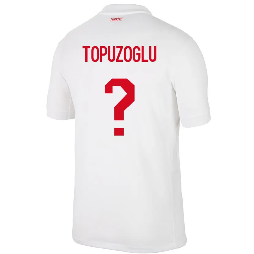 Danxen Kinderen Turkije Berna Topuzoğlu #0 Wit Thuisshirt Thuistenue 24-26 T-Shirt