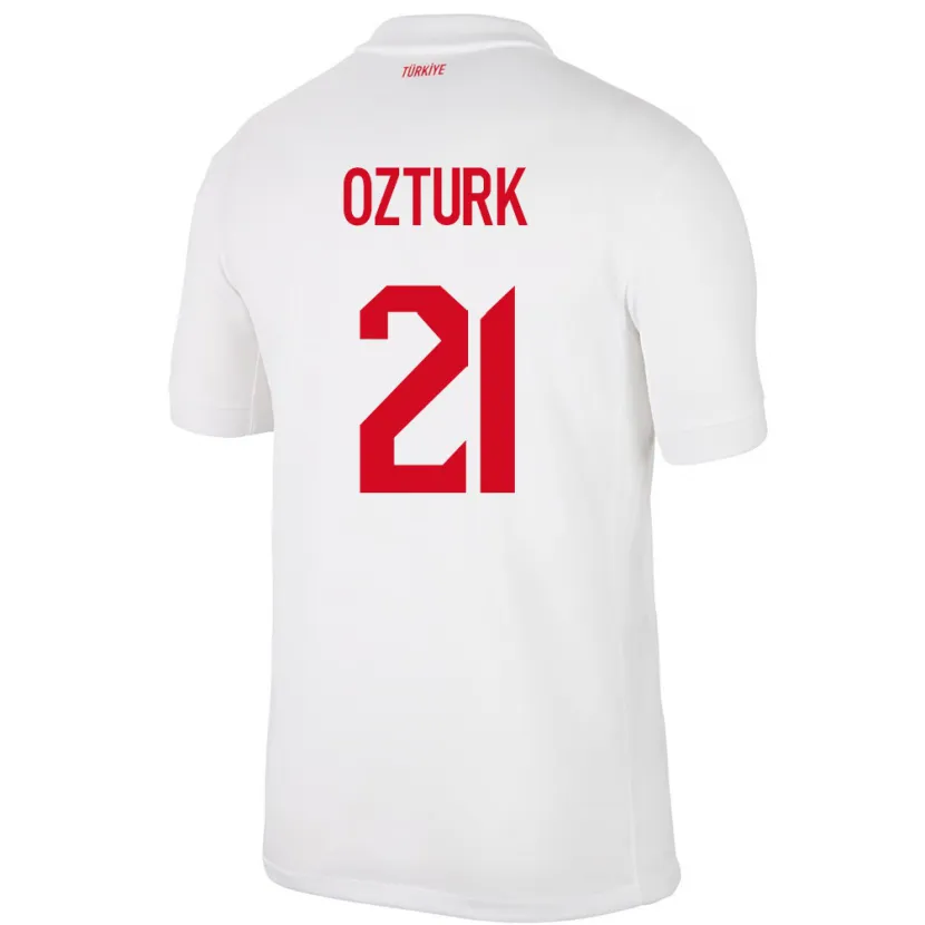 Danxen Kinderen Turkije Melike Öztürk #21 Wit Thuisshirt Thuistenue 24-26 T-Shirt
