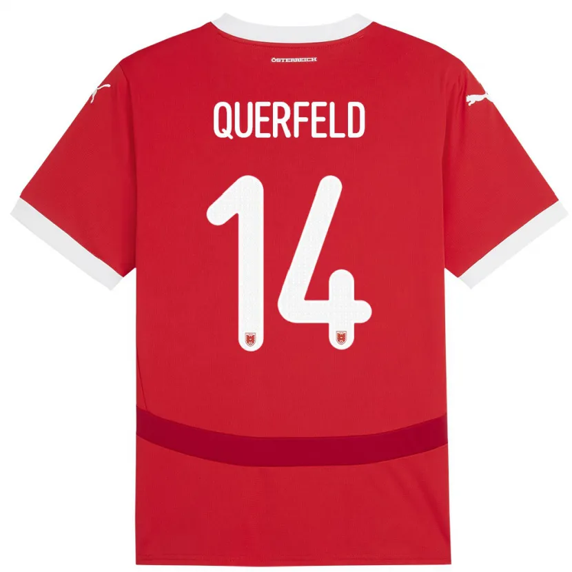 Danxen Kinderen Oostenrijk Leopold Querfeld #14 Rood Thuisshirt Thuistenue 24-26 T-Shirt