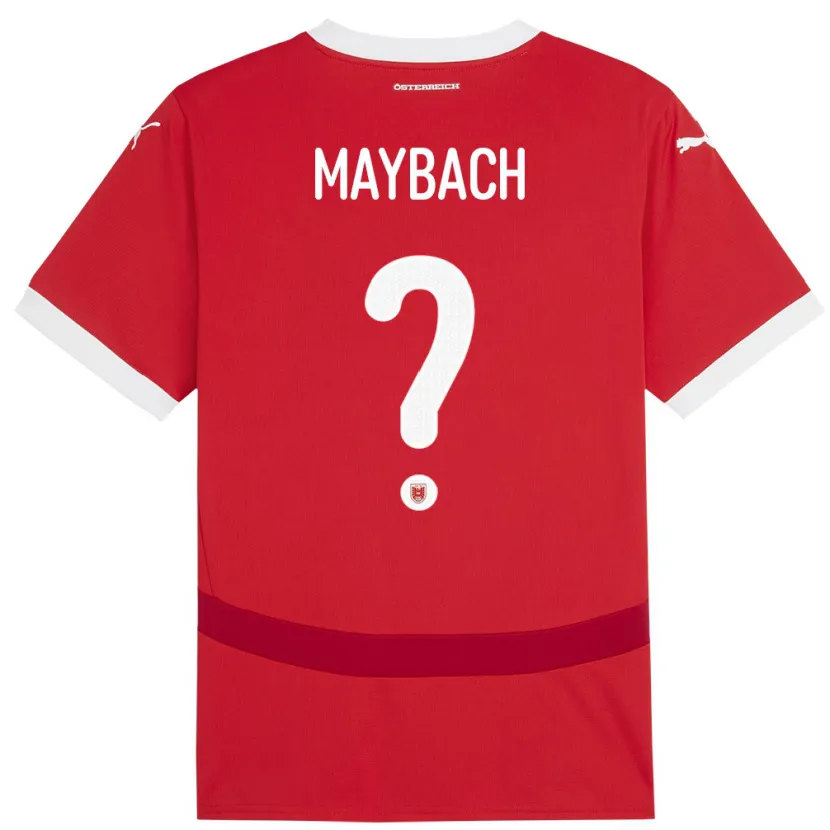 Danxen Kinderen Oostenrijk Philipp Maybach #0 Rood Thuisshirt Thuistenue 24-26 T-Shirt